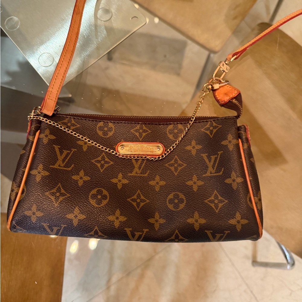 Louis Vuitton Monogram Crossbody Bag with Tan Strap - Picture 2 of 5
